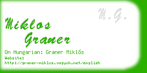 miklos graner business card