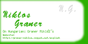 miklos graner business card